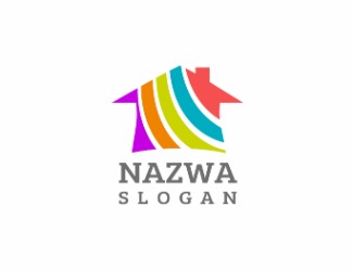 Projekt logo dla firmy kolorowy domek | Projektowanie logo
